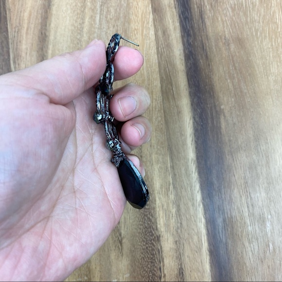 Dangling Rhinestone Statement Earrings - Picture 5 of 5